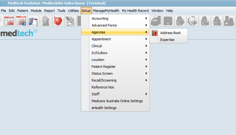 Knowledgebase > MedTech Evolution Sending > AddressBookMenu.PNG